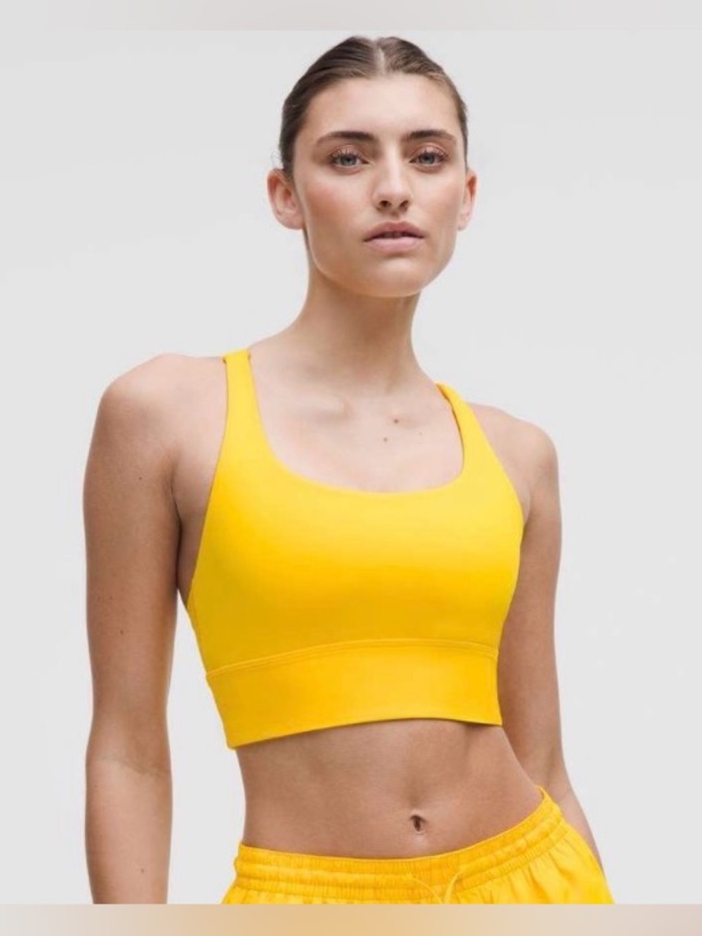 Lululemon Energy Bra Medium Support, B–D Cups Maize Yellow Size 6 Women’s